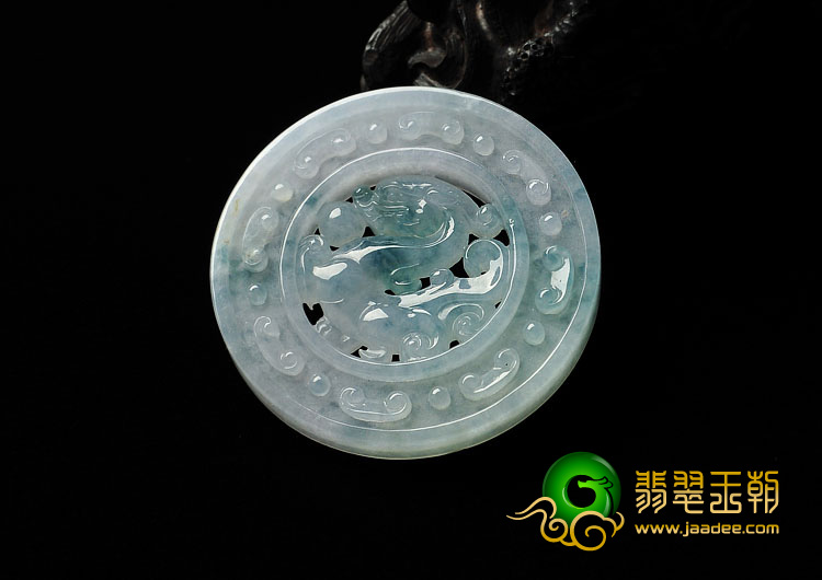 糯冰种飘花缅甸翡翠A货花牌挂件