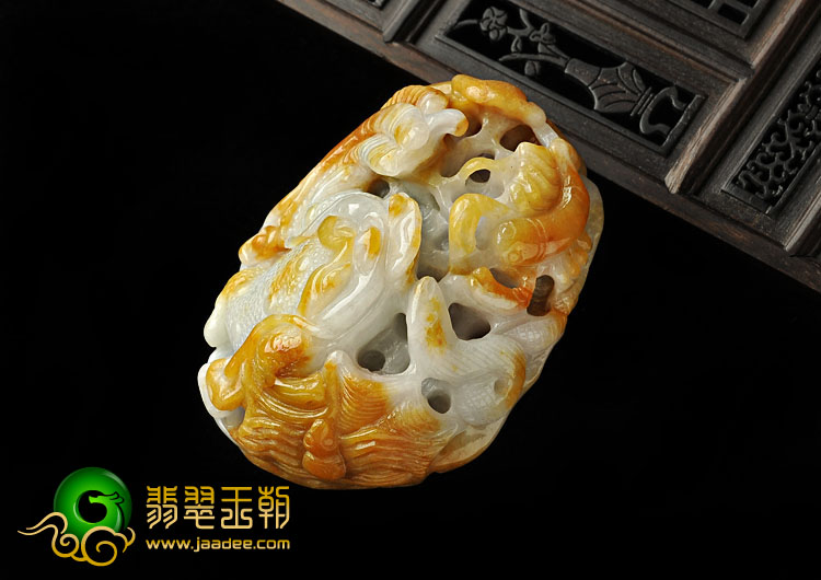 (特价）细糯种黄翡缅甸翡翠A货五毒手玩件