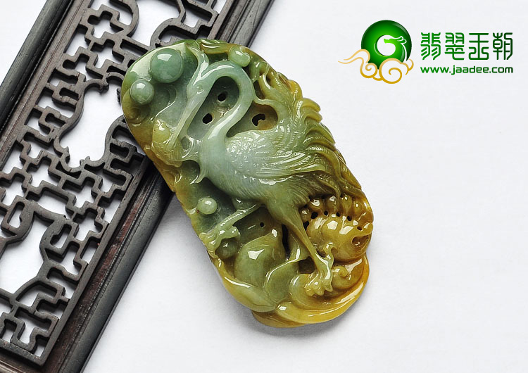 细糯种褐黄翡缅甸翡翠A货一路连科挂件