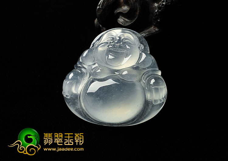 冰玻种缅甸翡翠A货玉佛挂件