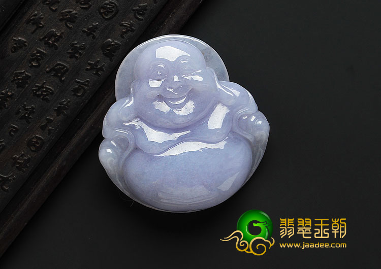 糯冰种紫罗兰缅甸翡翠A货玉佛挂件