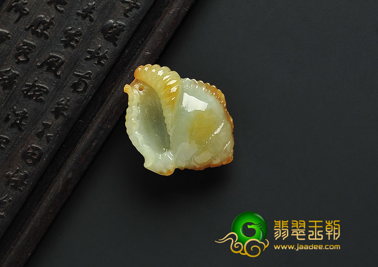 糯冰种黄翡缅甸翡翠A货安居乐业挂件