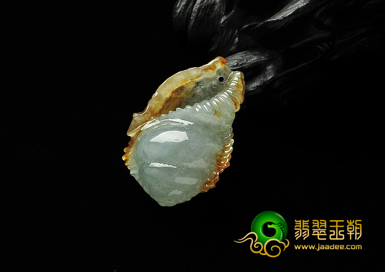 冰种黄翡缅甸翡翠A货安居乐业挂件
