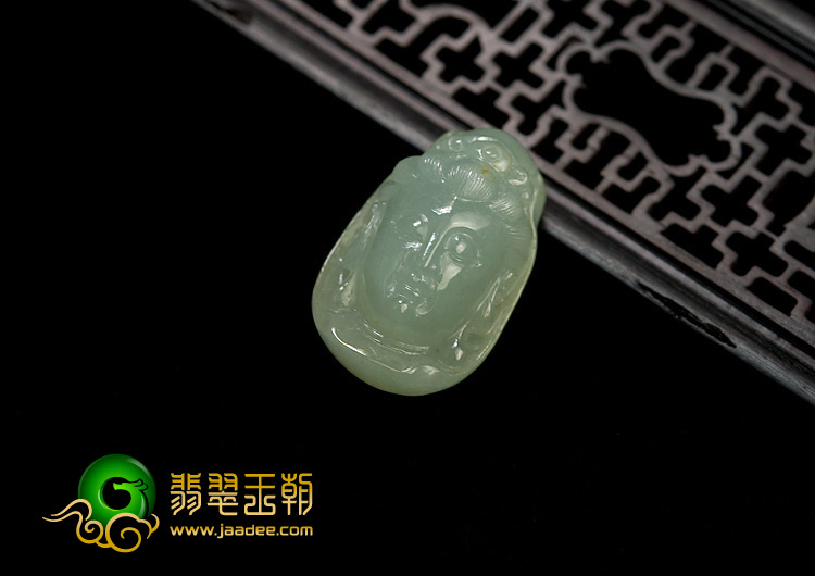 冰种晴水缅甸翡翠A货观音头挂件