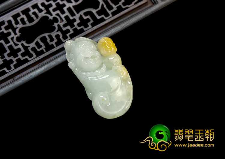 糯冰种晴水缅甸翡翠A货罗汉头挂件