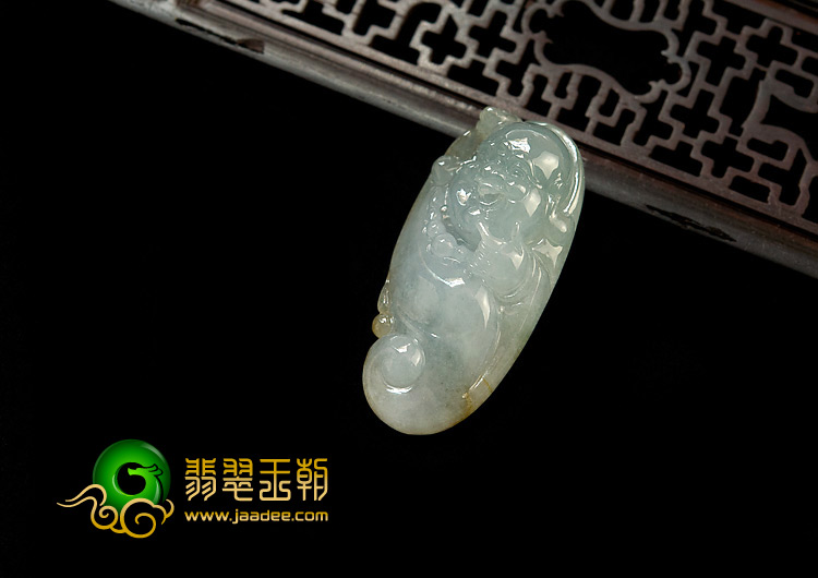 (超值推荐)冰种晴水带褐黄翡缅甸翡翠A货罗汉头挂件
