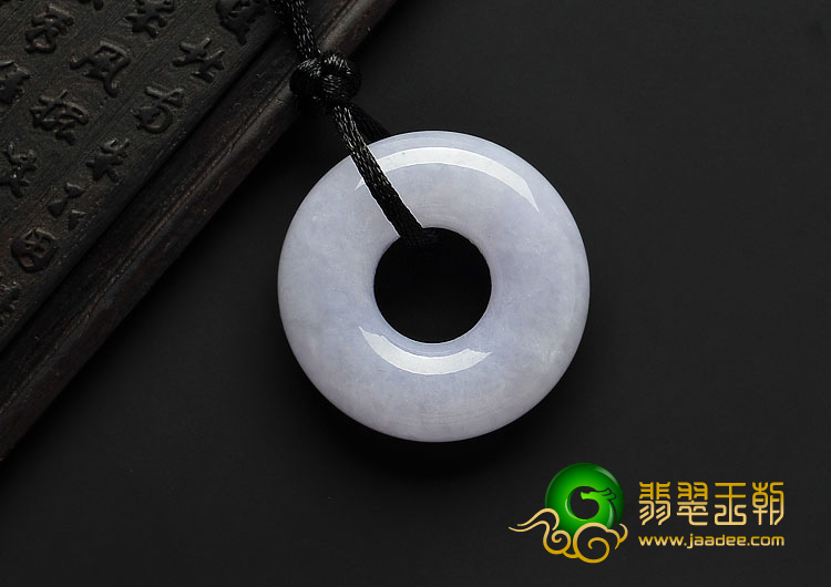 糯冰种紫罗兰缅甸翡翠A货平安环挂件