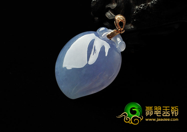 冰种紫罗兰缅甸翡翠A货桃心挂件