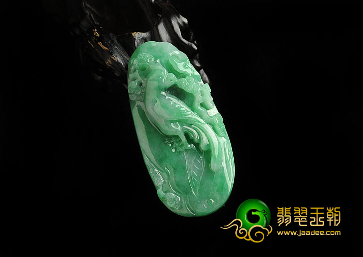 糯冰种淡绿满绿缅甸翡翠A货英明神武挂件