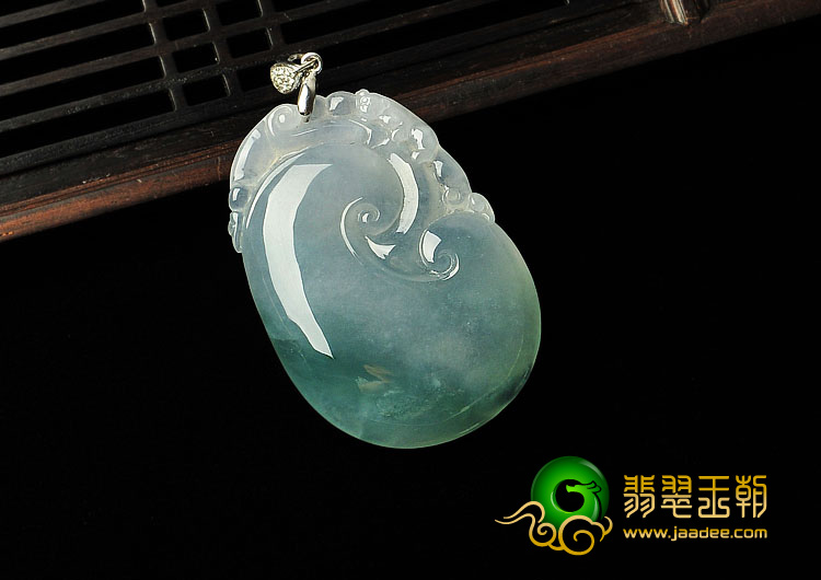 冰种晴水缅甸翡翠A货如意挂件