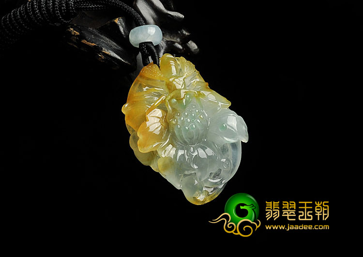 冰种晴水黄翡缅甸翡翠A货甜蜜使者挂件