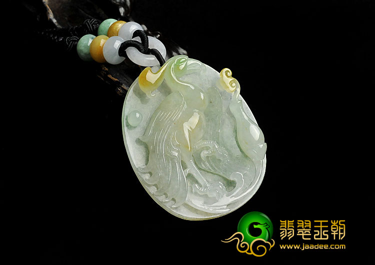 糯冰种淡三彩缅甸翡翠A货一路连科挂件