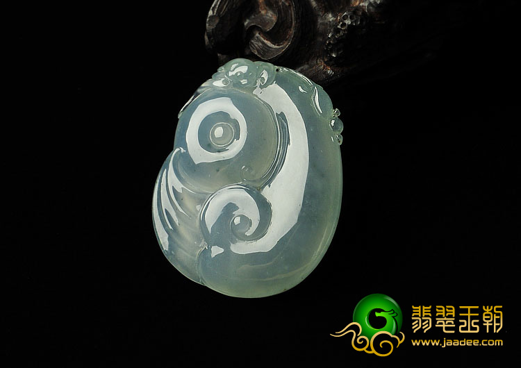 冰种晴水缅甸翡翠A货如意挂件