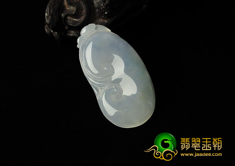 糯冰种晴水缅甸翡翠A货如意挂件