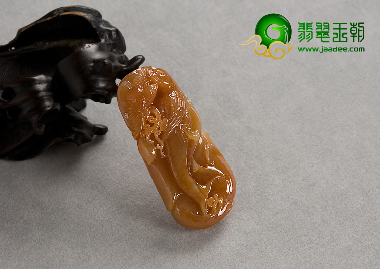 (超值推荐)糯冰种褐红翡缅甸翡翠A货喜上眉梢挂件