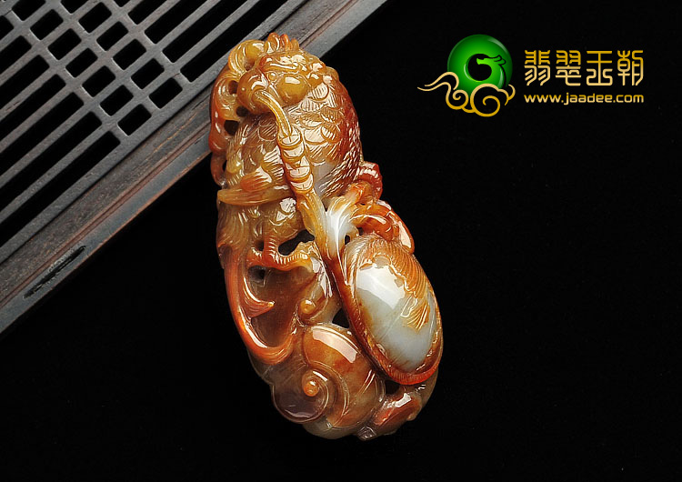 糯冰种褐红翡缅甸翡翠A货英明神武挂件