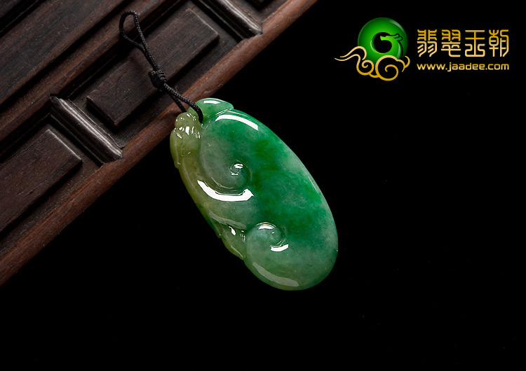 (超值推荐)冰种黄加绿缅甸翡翠A货如意寿挂件