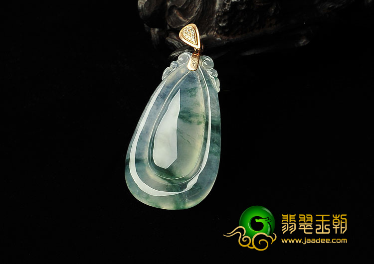 冰种飘花缅甸翡翠A货平安福挂件