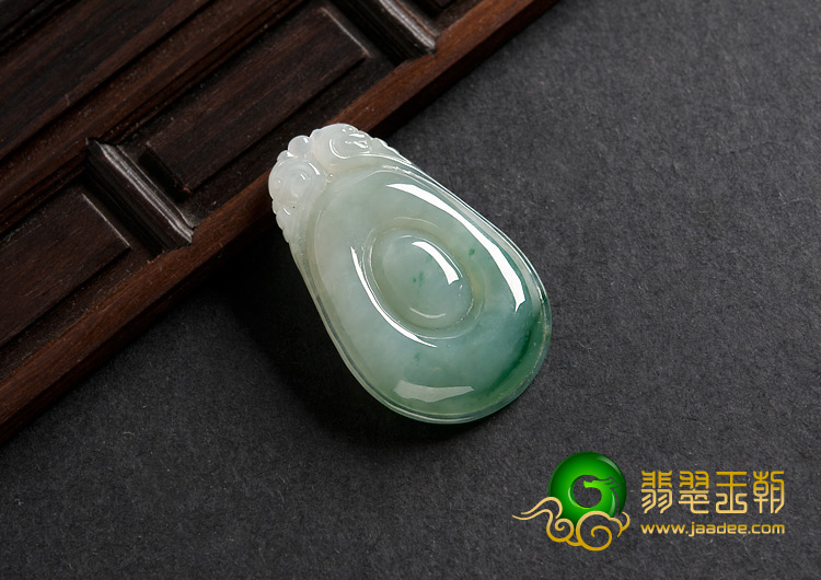 糯冰种飘花缅甸翡翠A货福在眼前挂件