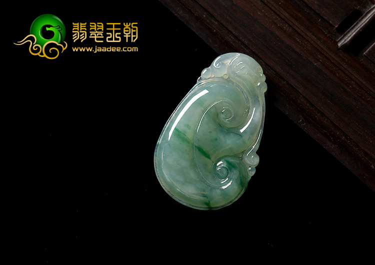 糯冰种飘花缅甸翡翠A货如意挂件