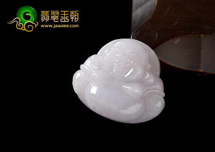 糯冰种淡紫罗兰缅甸翡翠A货玉佛挂件