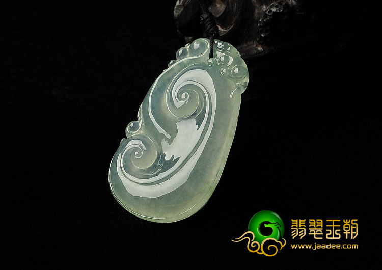 (超值推荐)冰种晴水缅甸翡翠A货如意寿挂件