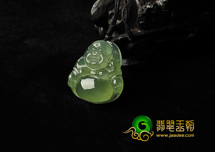 冰种黄翡缅甸翡翠A货玉佛挂件