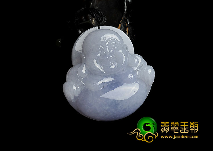 糯冰种紫罗兰缅甸翡翠A货玉佛挂件
