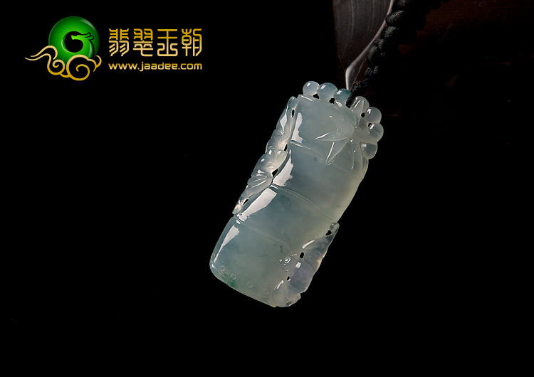 冰种晴水略飘花缅甸翡翠A货节节高挂件