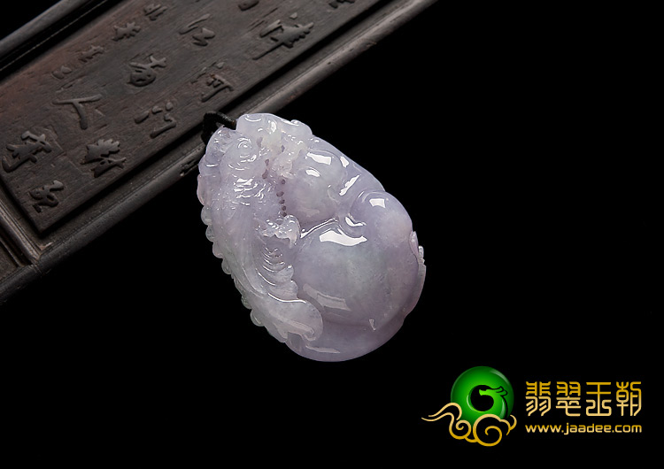 糯冰种紫罗兰缅甸翡翠A货英明神武挂件