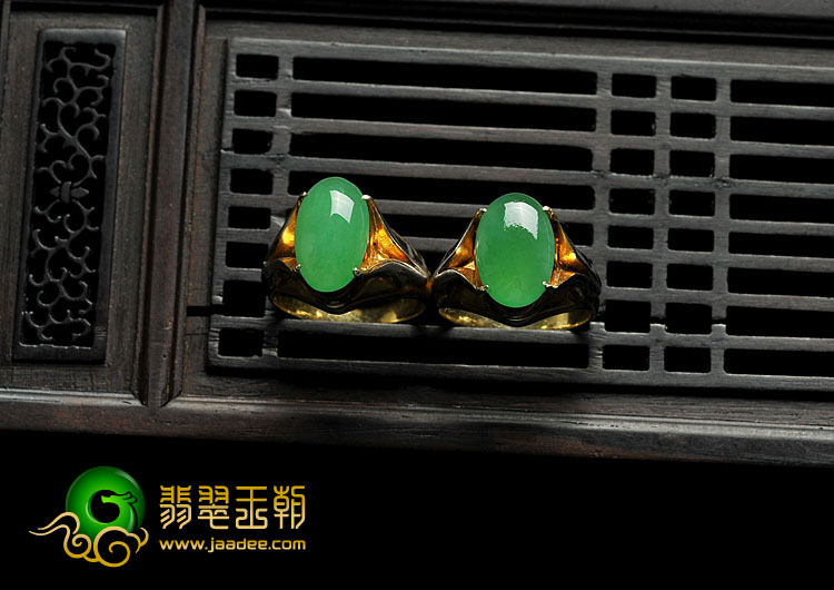 冰种阳绿缅甸翡翠A货戒面（单价）