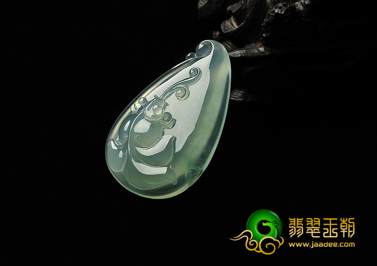 冰种晴水缅甸翡翠A货年年有余挂件