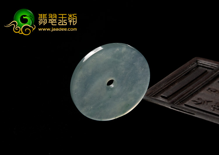 冰玻种飘花缅甸翡翠A货平安扣挂件