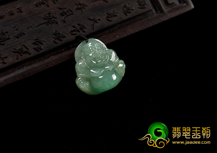 糯冰种晴水缅甸翡翠A货玉佛挂件