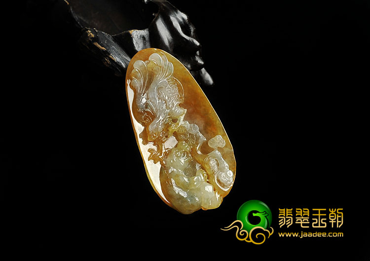 冰种黄翡缅甸翡翠A货英雄挂件