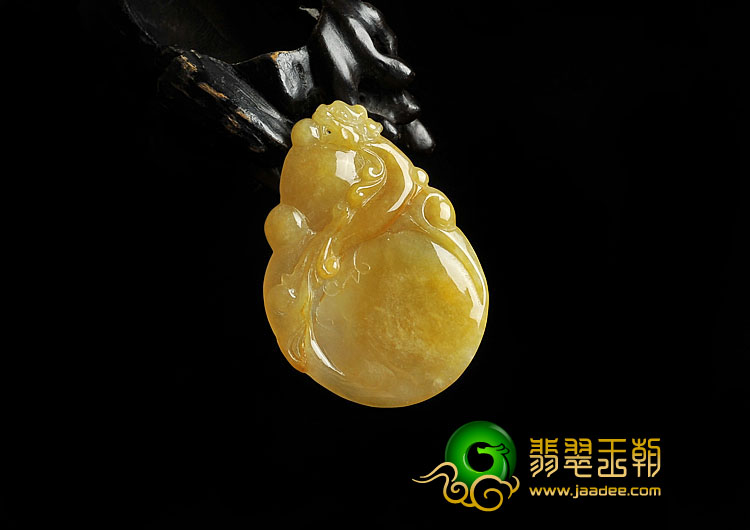 糯冰种黄翡缅甸翡翠A货有求必应挂件