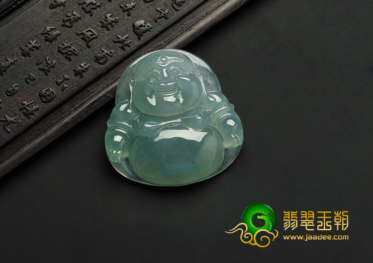 冰种晴水缅甸翡翠A货玉佛挂件