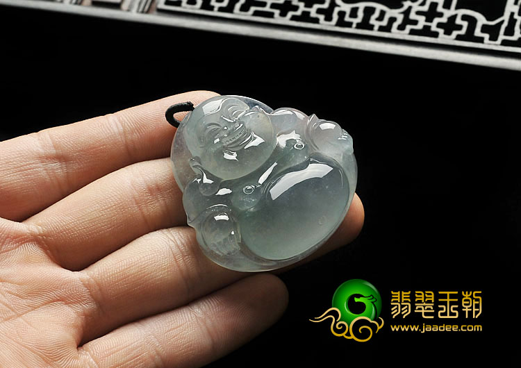 冰种晴水缅甸翡翠A货玉佛挂件