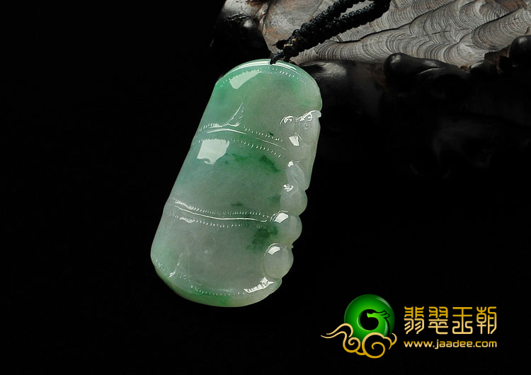 冰种飘翠缅甸翡翠A货节节高挂件