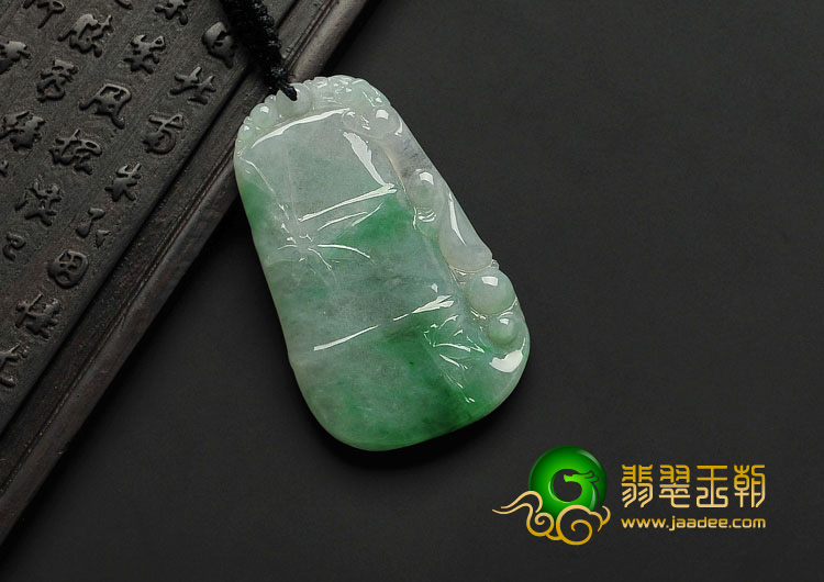 冰种飘翠缅甸翡翠A货节节高挂件