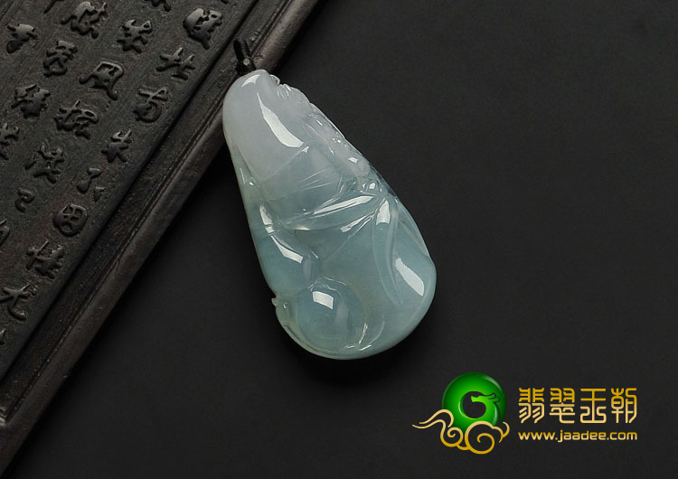 冰种晴水缅甸翡翠A货节节高挂件