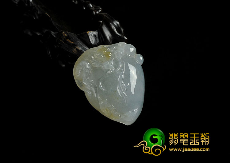 (超值推荐)冰种黄翡缅甸翡翠A货灵猴献寿挂件