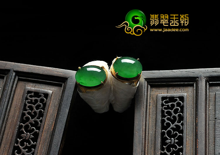 冰种阳绿缅甸翡翠A货戒面（单价）