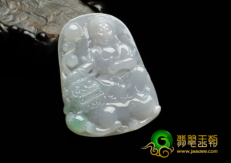 冰种晴水缅甸翡翠A货观音挂件
