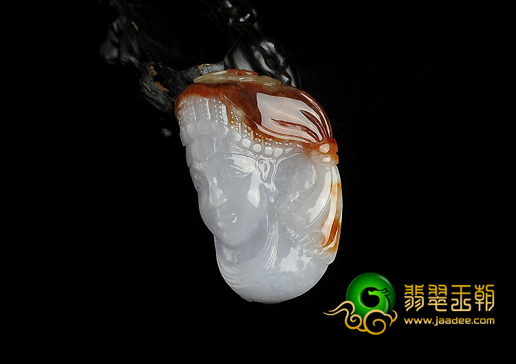 糯冰种褐红翡缅甸翡翠A货阿诗玛挂件