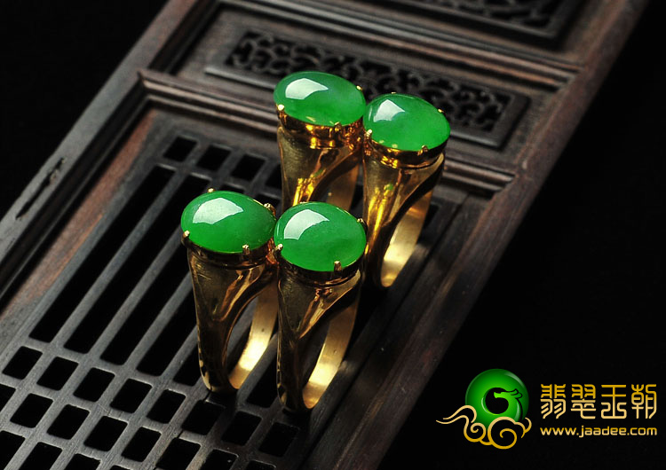 冰种正阳绿满绿缅甸翡翠A货戒面（单价）