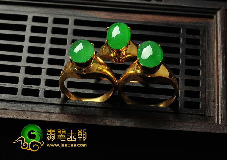 冰种阳绿满绿缅甸翡翠A货戒面（单价）