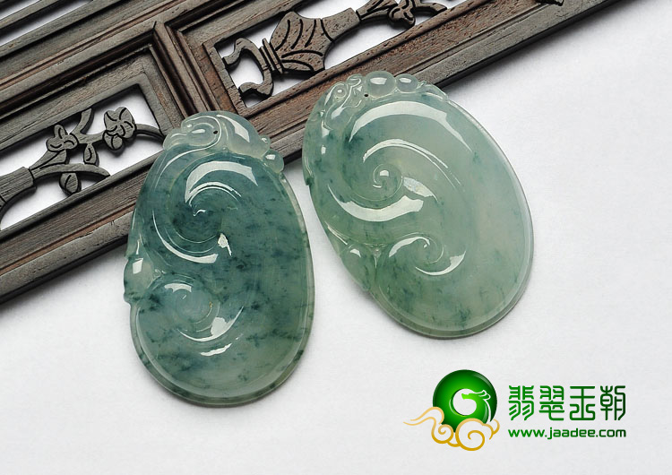 冰种飘花缅甸翡翠A货如意挂件（单价）
