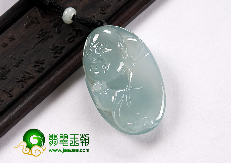 冰种晴水缅甸翡翠A货玉佛挂件