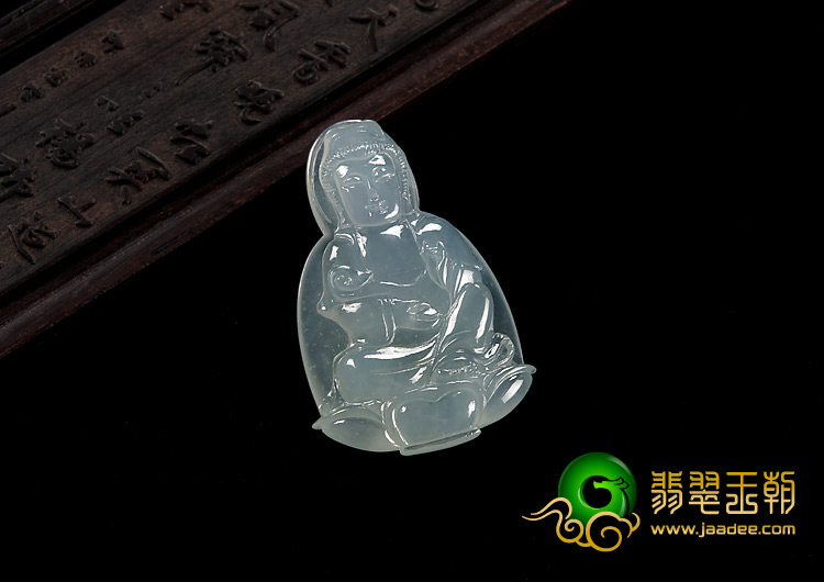 冰种晴水缅甸翡翠A货观音挂件